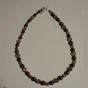 Sterling Silver  Preal Crystal Necklace Vintage  Jewelry